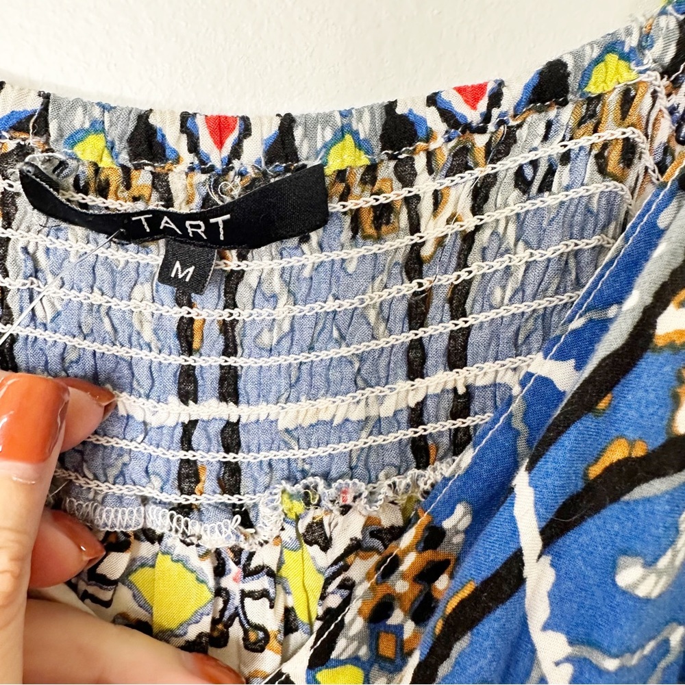 Tart Ikat Bohemian Boho Flowy Maxi Dress Medium - Picture 6 of 8